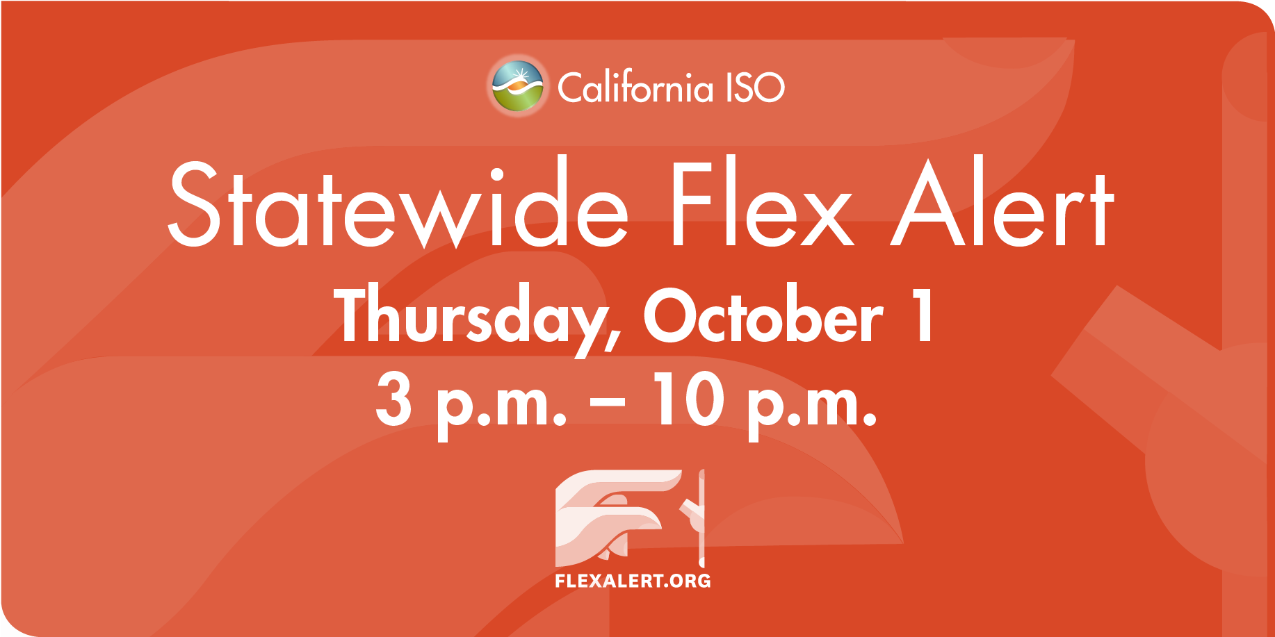 CAISO Flex Alert Issued For Oct. 1, Calling For Energy Conservation